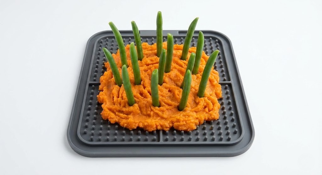 A healthy, diet-friendly option using mashed carrots and crunchy green beans.